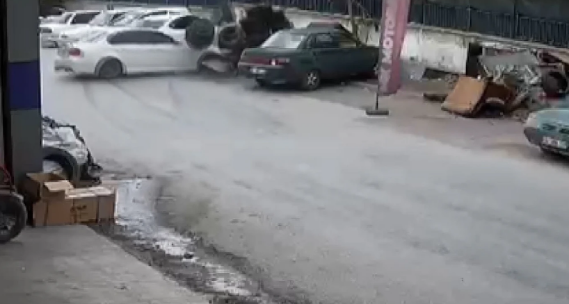 Konya’da sanayi sitesinde tehlikeli anlar: Drift yapan araç kazaya neden oldu