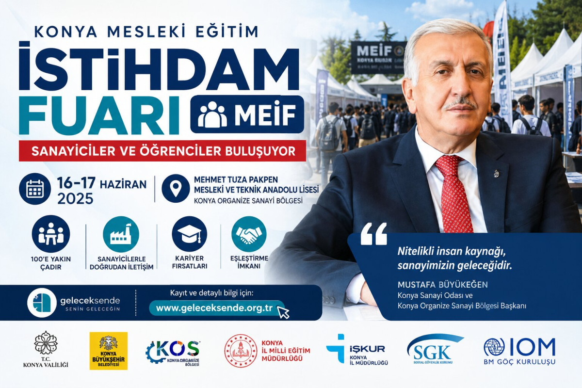 Konya Mesleki Eğitim İstihdam Fuarı 16-17 Haziran’da Kapılarını Açıyor